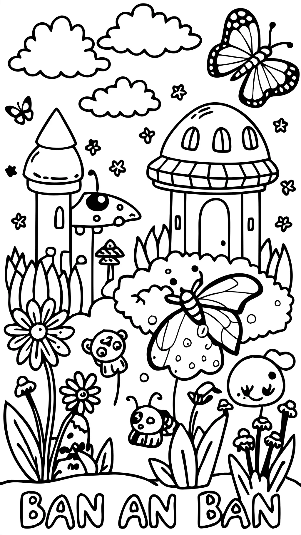 Coloriage de Ban Garden of Ban